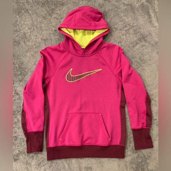 Nike Tops - Nike Pink and neon Hoodie